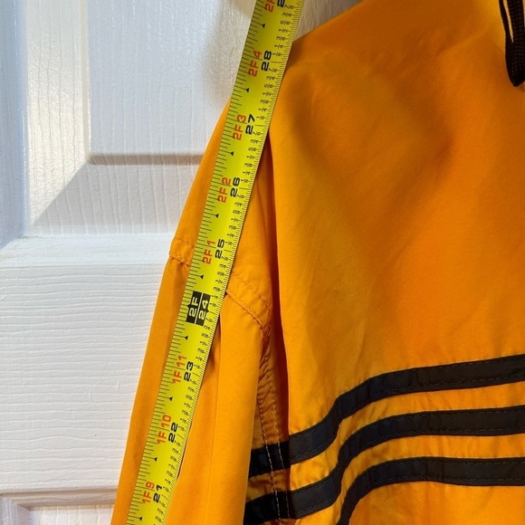 Vintage Adidas 1/4 Zip Sz Large Yellow Windbreaker Track Jacket Oversize Vented - Picture 8 of 10